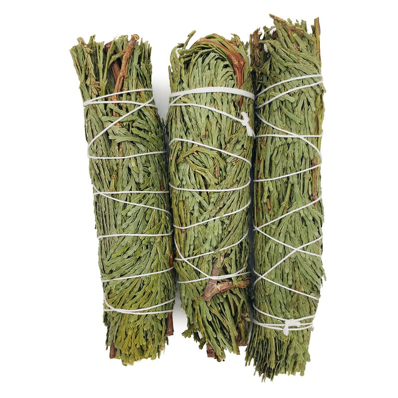 Alternative Imagination Cedar Incense Wands, Package of 3, 4" Smudge Stick Bundles - Image 1